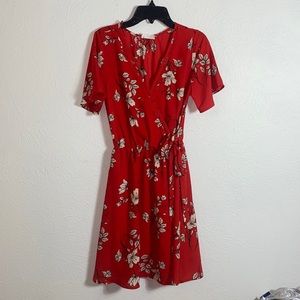 NWOT sienna sky red floral dress